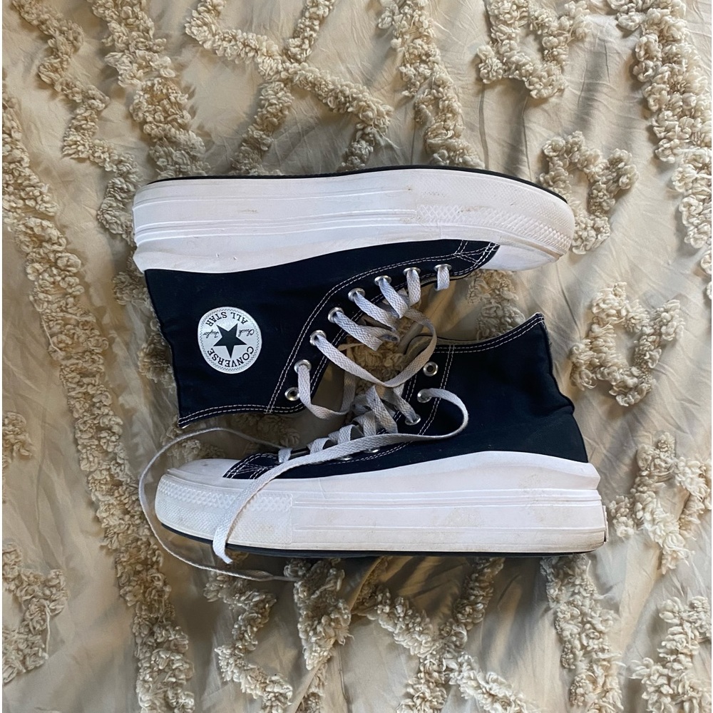 black platform converse